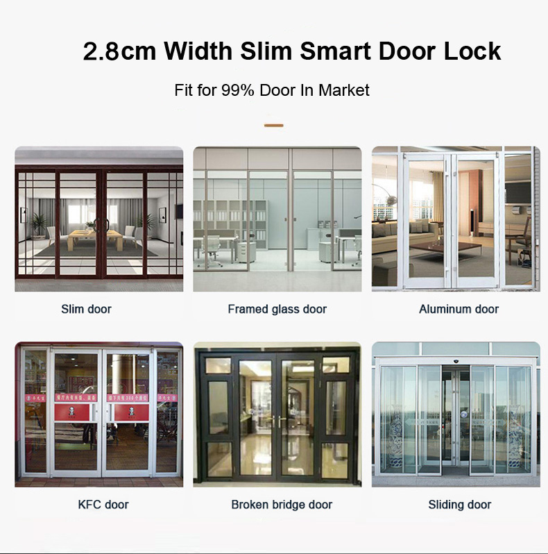 Smart Door Lock With Fingerpri - Glass Door Hinge ulasan dan harga