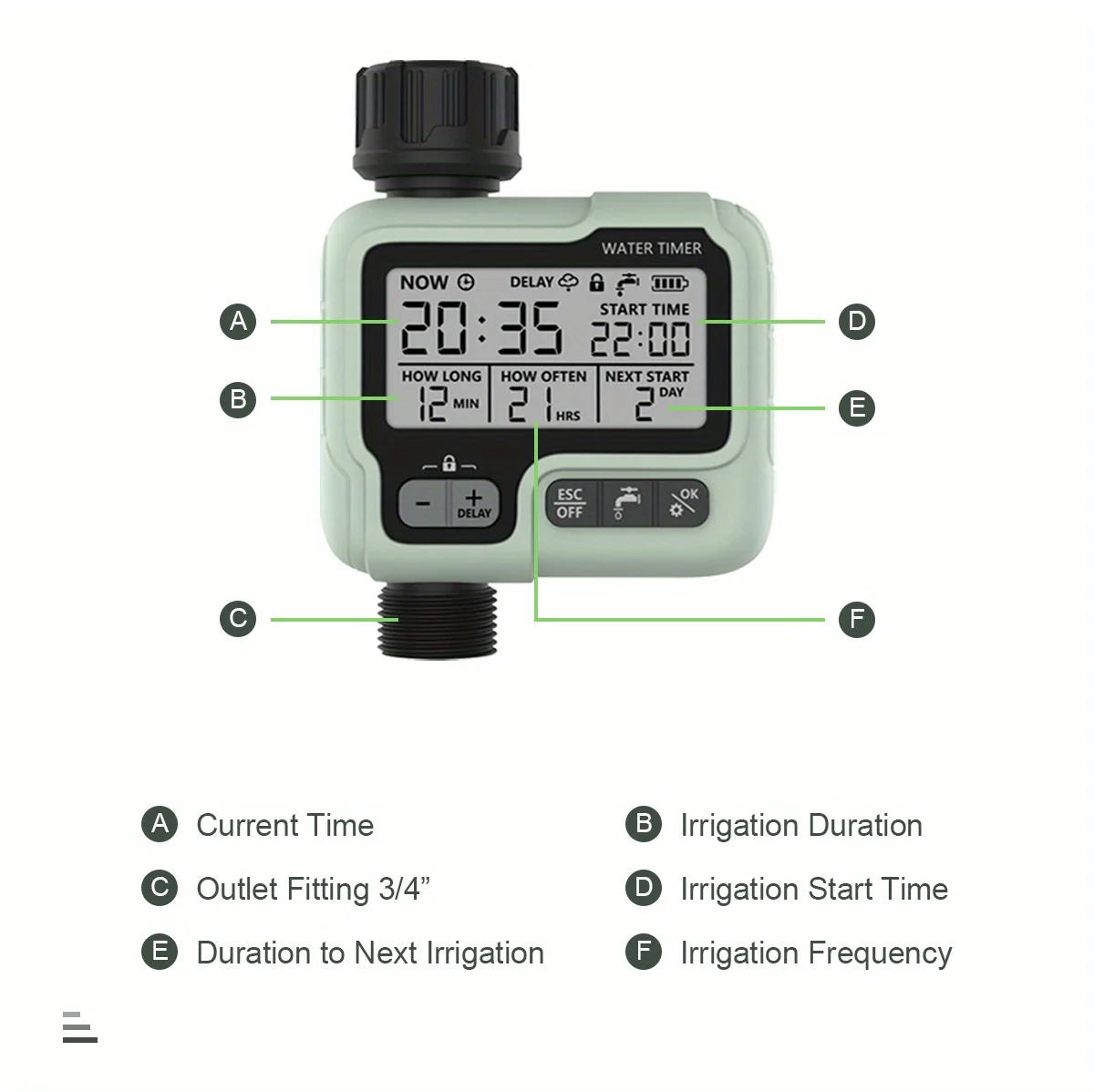 Watering System Dual Outlets A - Timer Dual Outlet ulasan dan harga