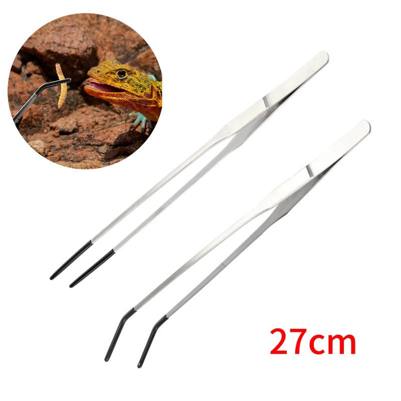2Pcs Stainless Steel Tweezers  - Water Dish Reptile ulasan dan harga