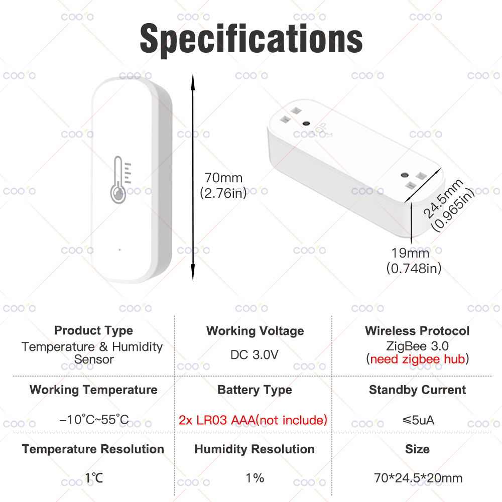 eWeLink Smart ZigBee Temperatu - Digital Hygrometer Probe ulasan dan harga