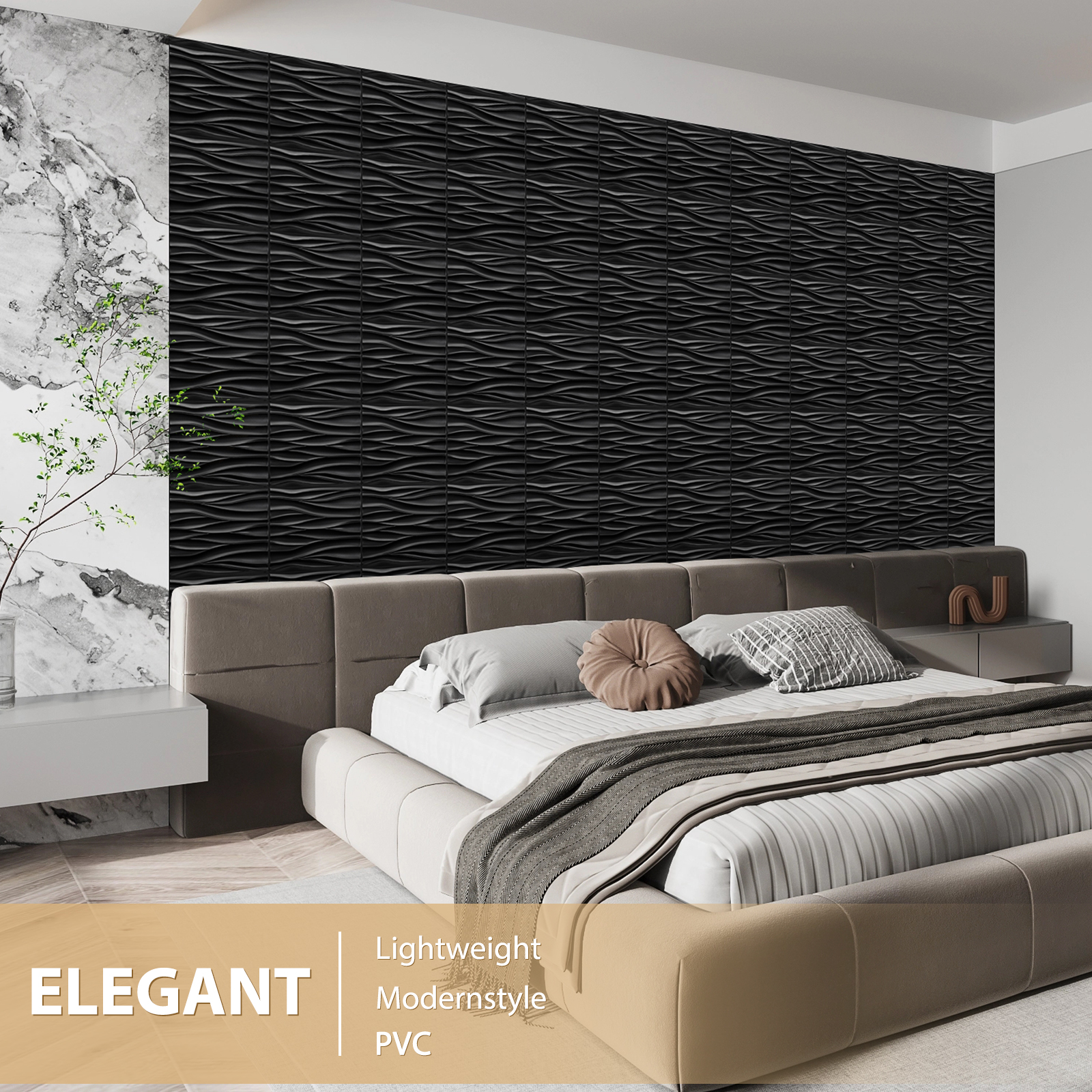12/20/30 Pack Decorative 3D Wa - Pvc Panel Background ulasan dan harga