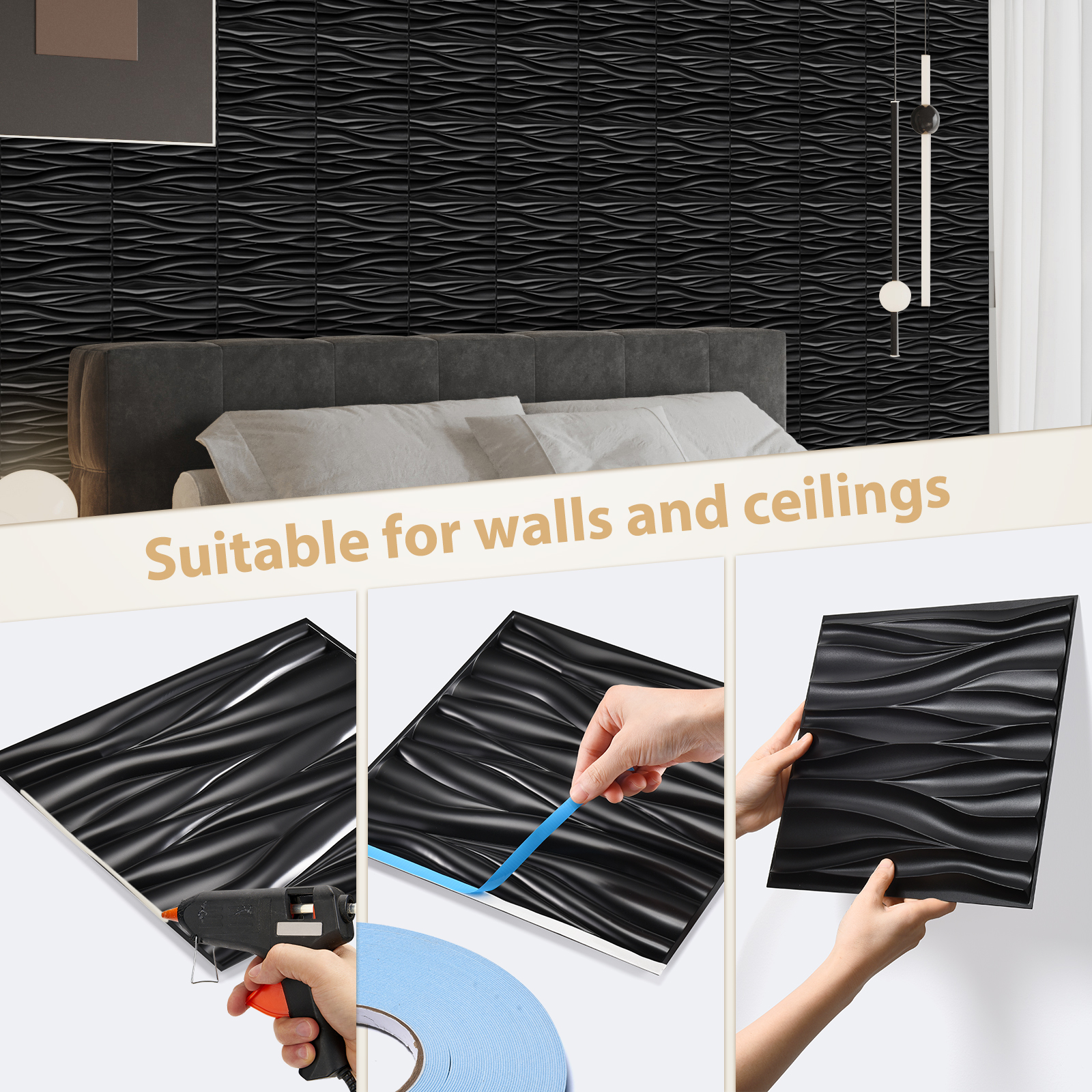 12/20/30 Pack Decorative 3D Wa - Pvc Panel Background ulasan dan harga