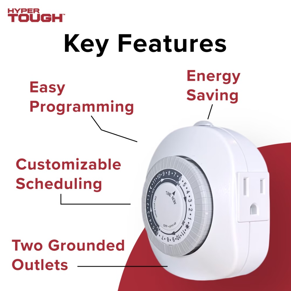 Indoor Heavy Duty Analog Timer - Timer Dual Outlet ulasan dan harga